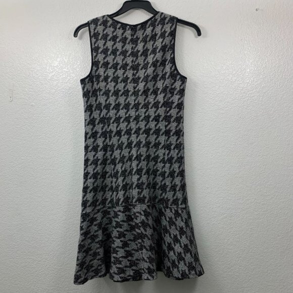 Theory Nikay Porter Check Houndstooth Flare Dress - Picture 3 of 8